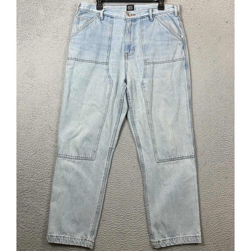 Light Wash Men’s Patchwork Jeans - Light Blue